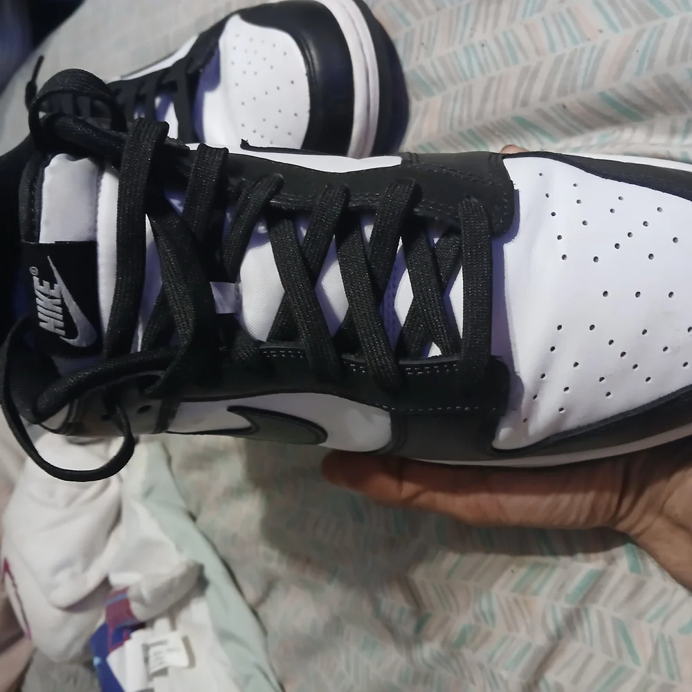 Nike Panda Dunk Lows Men's Black and White Sneakers Size 13M - Picture 4 of 14